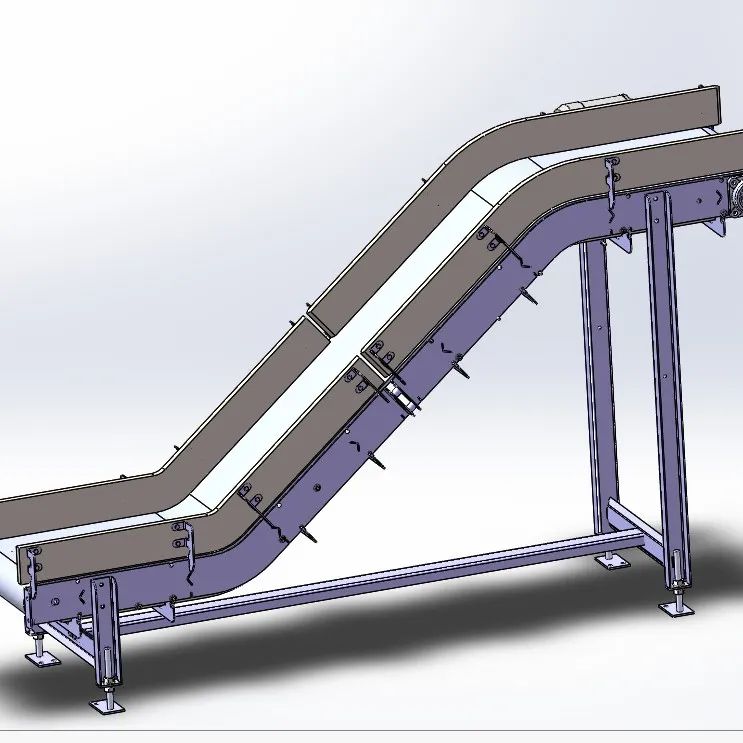 【工程机械】bag conveyor袋式输送机3D数模图纸 STEP IGS格式