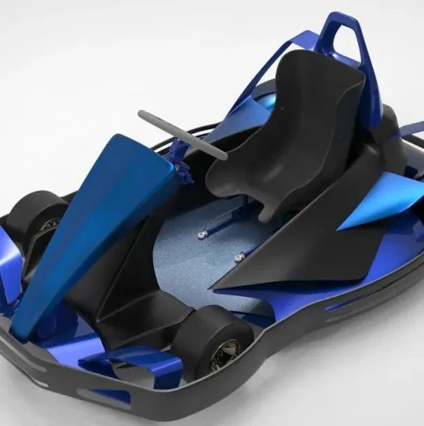 【卡丁赛车】Formula E Go-kart卡丁车方程式赛车简易造型3D图纸 STP格式