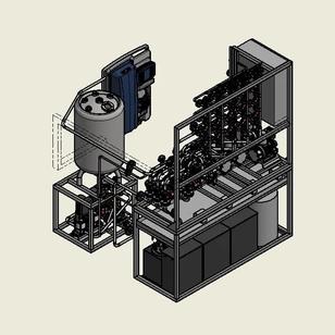【工程机械】净化室化学品供应系统3D数模图纸 STEP格式