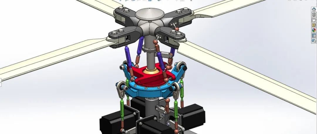 【工程机械】Rotor de Helicoptero直升机旋翼结构3D图纸