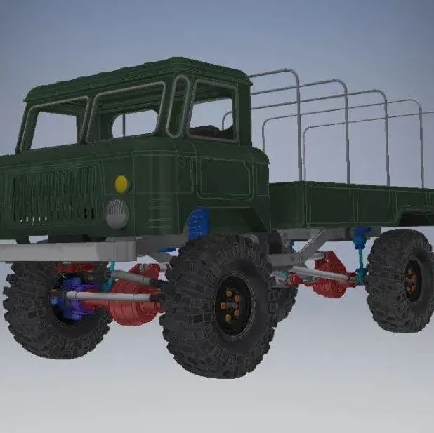 【RC遥控车】RC 1比10 GAZ-66遥控模型3D图纸 STP格式