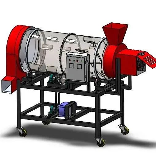【工程机械】Rotary-dryer旋转干燥机3D数模图纸 Solidworks设计