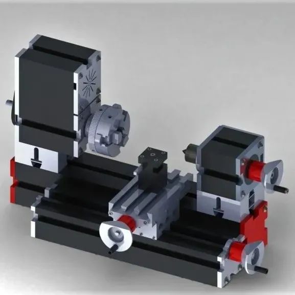 【工程机械】Mini Lathe TZ20002MG微型车床3D数模图纸 Solidworks设计
