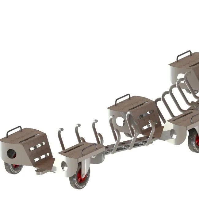 【工程机械】模块化柔性搬运车3D数模图纸 Solidworks设计