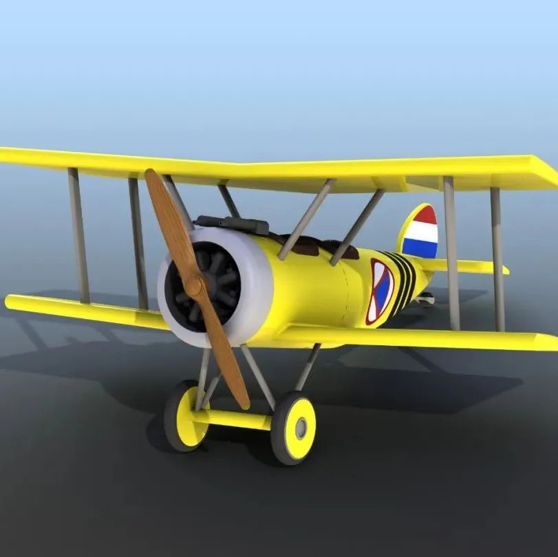 【飞行模型】ToyBiPlane玩具双翼飞机造型3D图纸 STEP格式