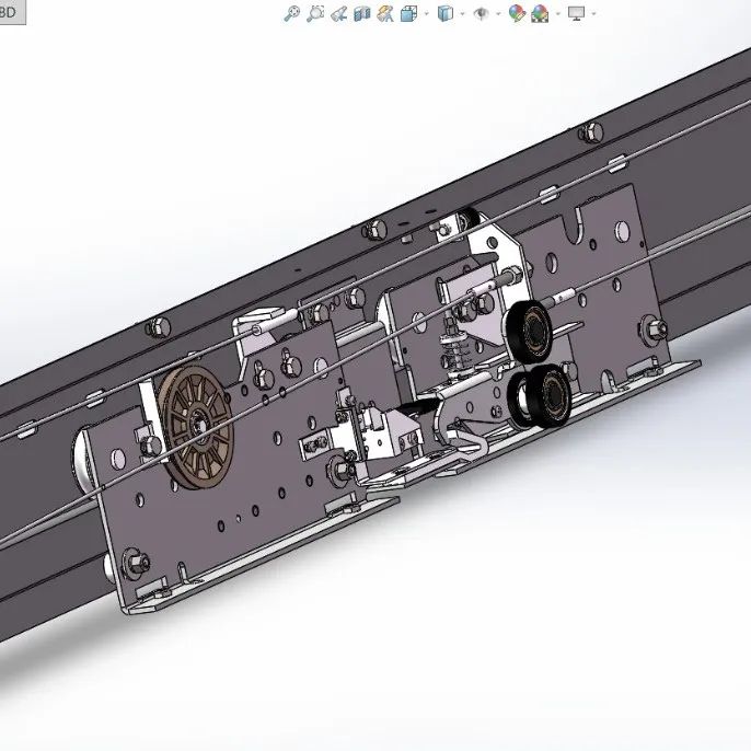 【工程机械】电梯门头机构（中分800门头）3D模型图纸 Solidworks设计