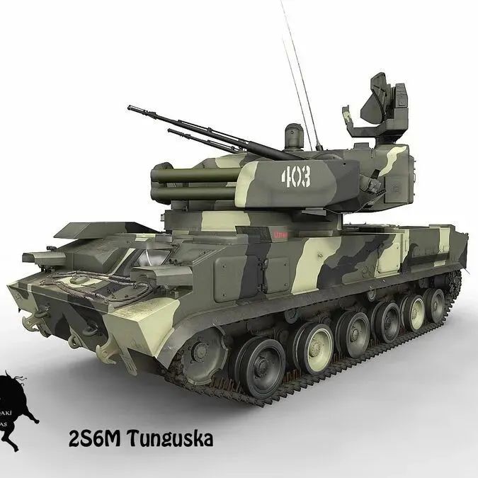 【武器模型】ZRK Tunguska坦克模型3D图纸 STEP格式