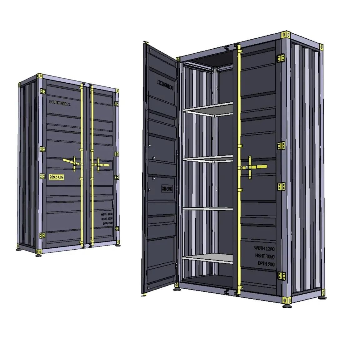 【工程机械】Container Wardrobe集装箱衣柜3D数模图纸 STP格式