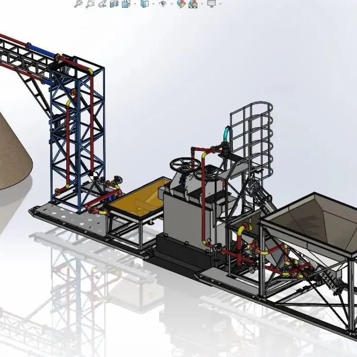 【工程机械】10 TPH研磨机设备3D图纸 Solidworks设计 附STEP格式