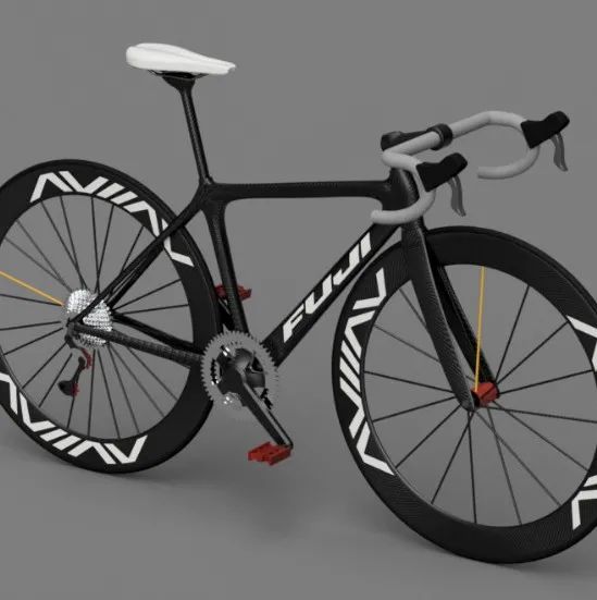 【其他车型】Fuji road bike自行车简易模型3D图纸 STEP F3D格式