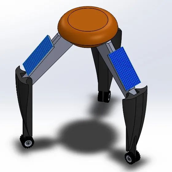 【工程机械】triarm-gantry太阳能三足月球车3D数模图纸 STEP IGS格式