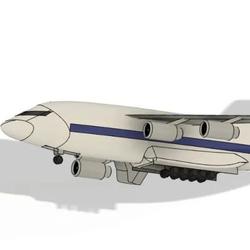 【飞行模型】An-124 Ruslan空运喷气式飞机造型3D图纸 STEP STL格式