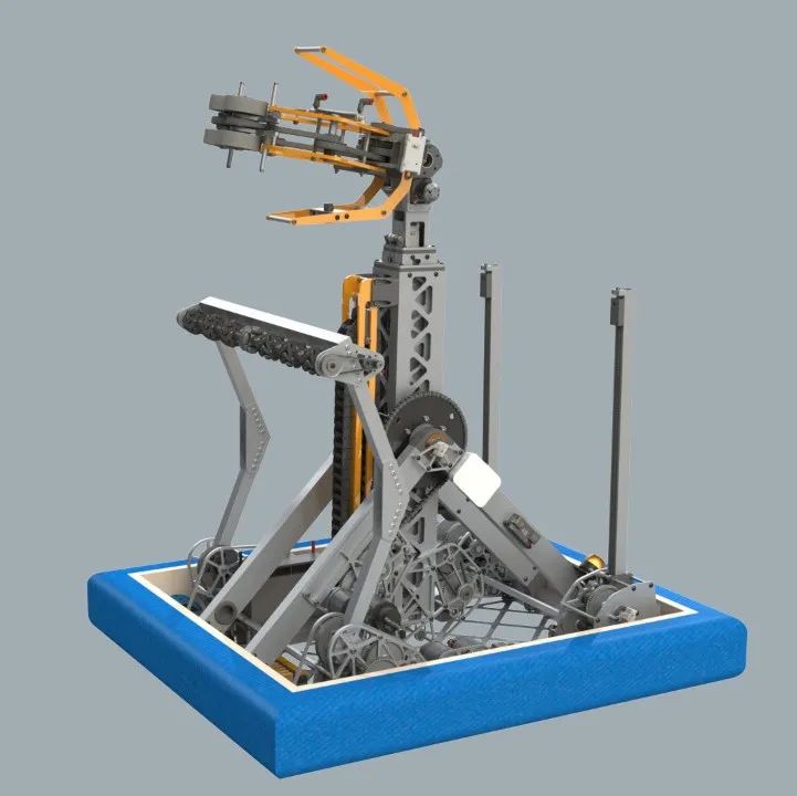 【机器人】伸缩臂比赛机器人车3D图纸 STEP格式