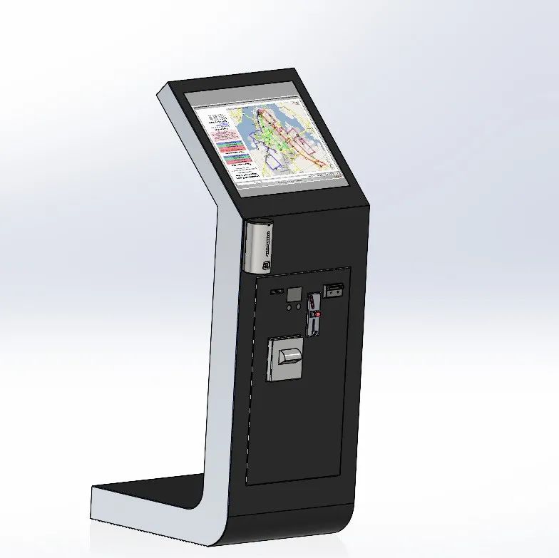 【工程机械】展示立式触摸屏一体机3D数模图纸 Solidworks设计