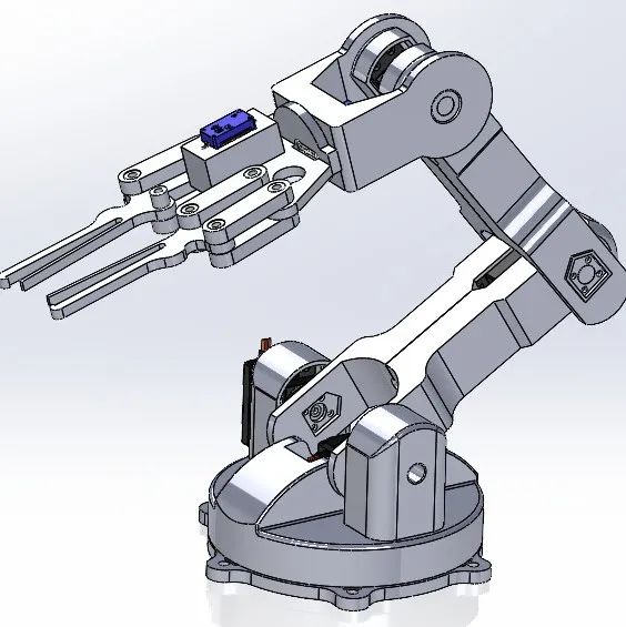 【机器人】Braccio Arduino简易机械臂3D数模图纸 Solidworks设计