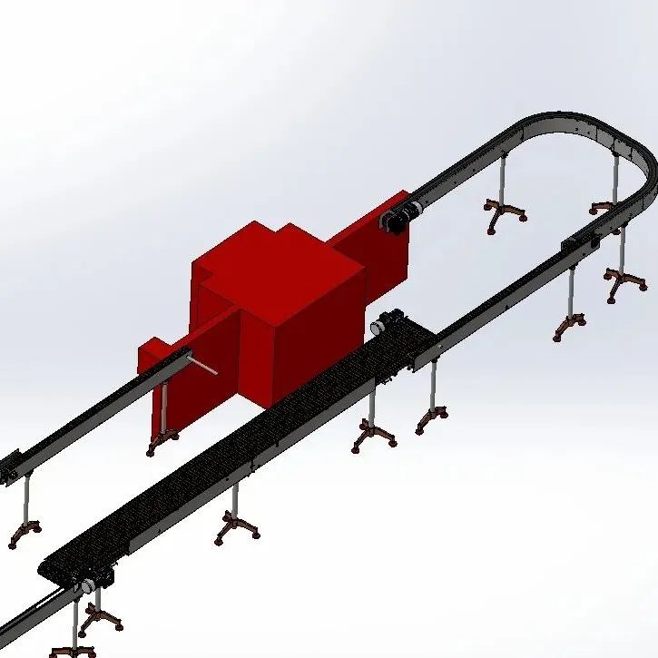 【工程机械】conveyor-355 U型输送带3D数模图纸 x_t格式