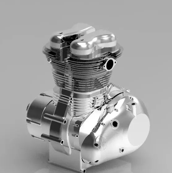 【发动机电机】royal enfield engine发动机模型3D图纸 STP格式