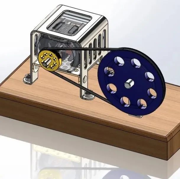 【工程机械】Belt And Pulley皮带轮机构3D数模图纸 Solidworks设计