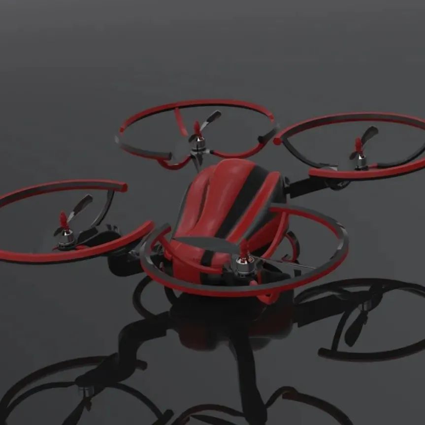 【飞行模型】Quadcopter四旋翼无人机3D数模图纸 Solidworks设计 附STEP