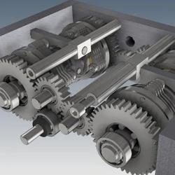【差减变速器】gearbox with clutch带离合器的变速箱3D数模图纸 STP格式