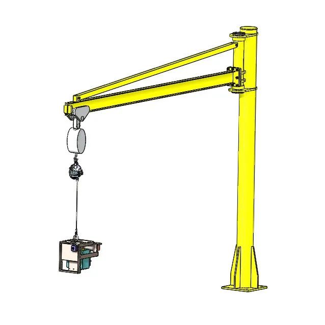 【工程机械】Marking fixture with crane起重机吊臂结构3D图纸