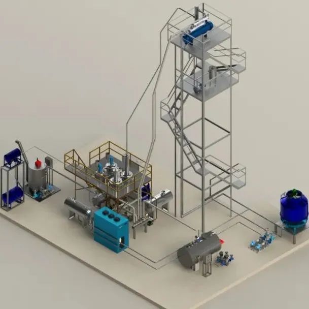 【工程机械】椰子油炼制油工厂设备3D图纸 STEP格式