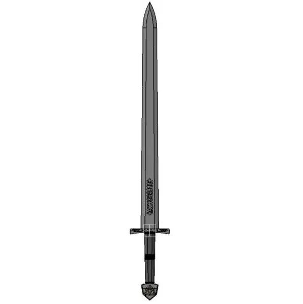 【武器模型】Viking Sword维京人长剑模型3D图纸 STP格式