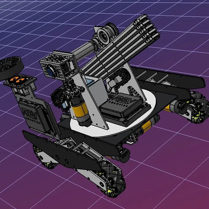 【机器人】2021-22 ftc season全向轮比赛机器人车3D数模图纸 STEP格式