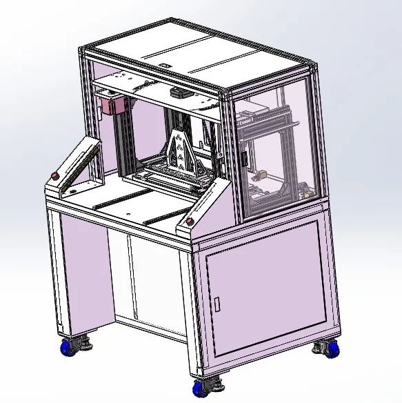 【非标数模】夜光标自动切割设备3D数模图纸 Solidworks设计