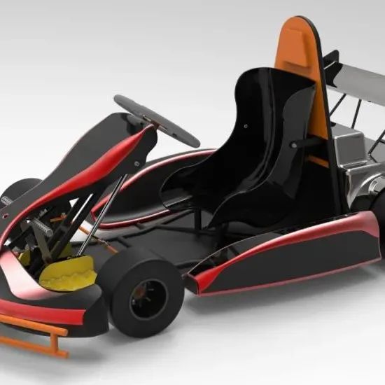 【卡丁赛车】Ekaksh EK-01电动卡丁车造型3D图纸 stp格式