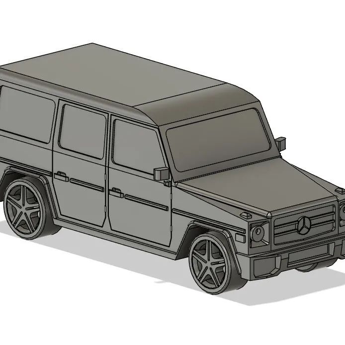 【其他车型】Mercedes-Benz G-Wagon货车简易模型3D图纸 STEP格式