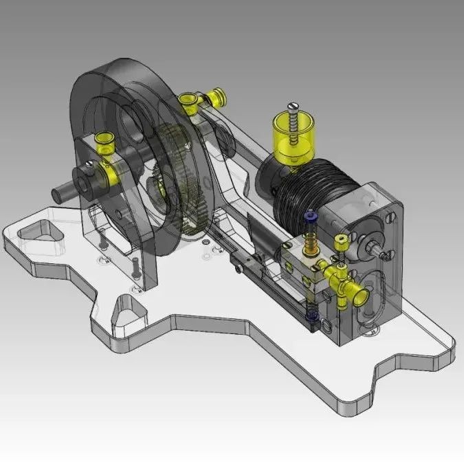 【发动机电机】韦伯斯特内燃机结构3D图纸 STP格式