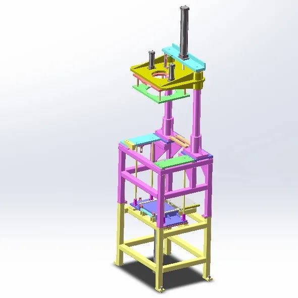 【工程机械】压力测试机3D模型图纸 STEP格式