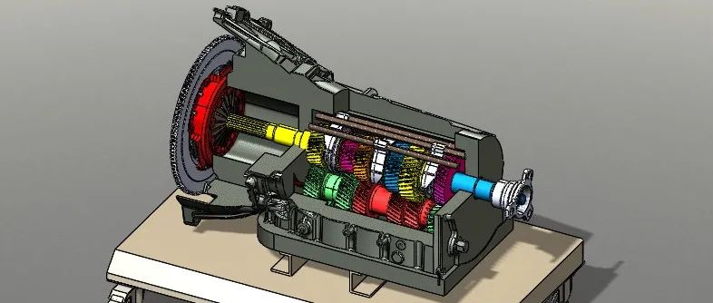 【差减变速器】5-speed gearbox五速变速箱模型3D图纸 STEP格式