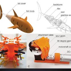 【3D打印】OpenFish仿生机器鱼结构3D打印图纸 STL格式