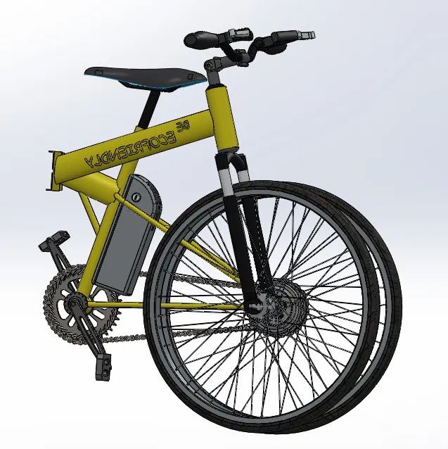 【其他车型】Foldable Electric Bicycle可折叠电动自行车3D数模图纸 