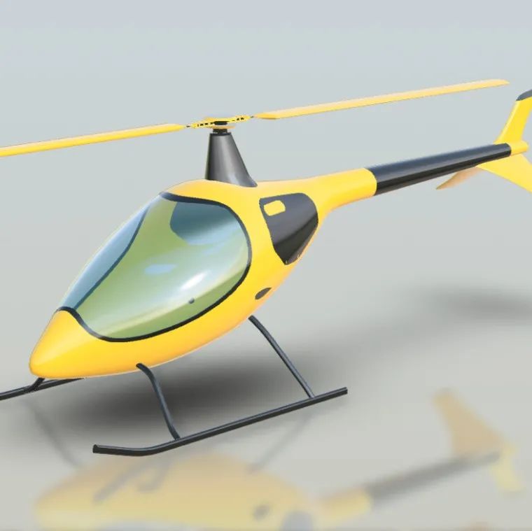 【飞行模型】na40-bongo双座超轻型直升机模型3D图纸 STP格式