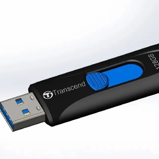 【工程机械】USB Flash Drive U盘模型3D图纸 Solidworks设计 附STEP