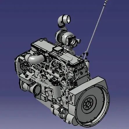 【发动机电机】Cummins IS9003.30L发动机总成3D数模图纸 STP格式