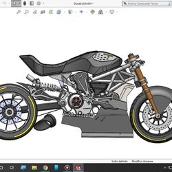 【其他车型】Ducati Draxter摩托车模型3D图纸 STEP IGS格式