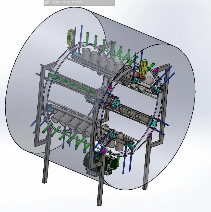【工程机械】旋转洗衣机内部机构3D数模图纸 IGS格式