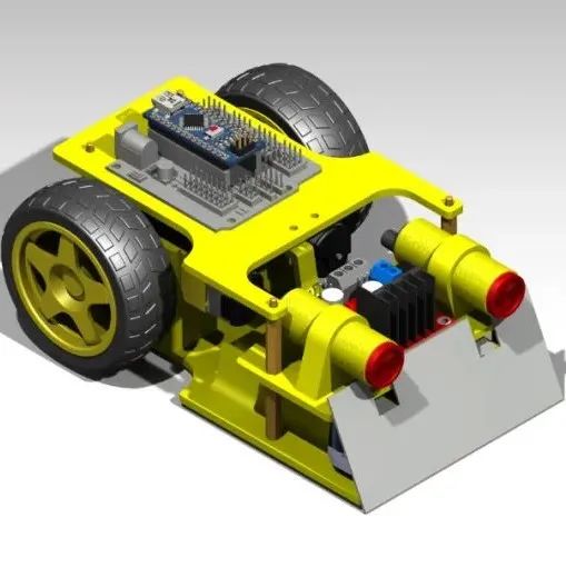 【其他车型】mini sumo bot战斗机器人小车3D数模图纸 CATIA设计