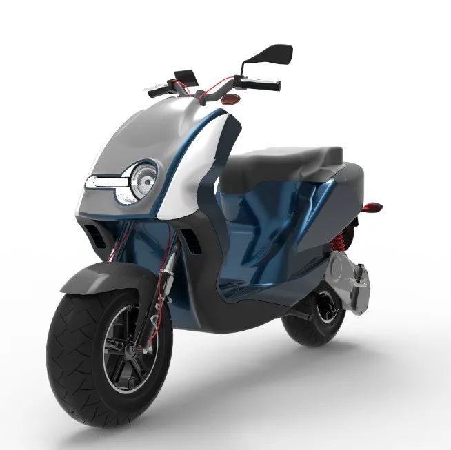 【其他车型】TBO Scooter S50电动摩托车3D数模图纸 STEP格式