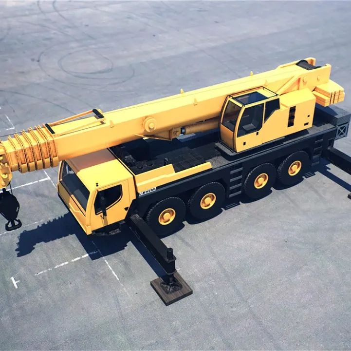 【工程机械】mobile-crane Libherr 1090移动式起重机起重车3D数模图纸 