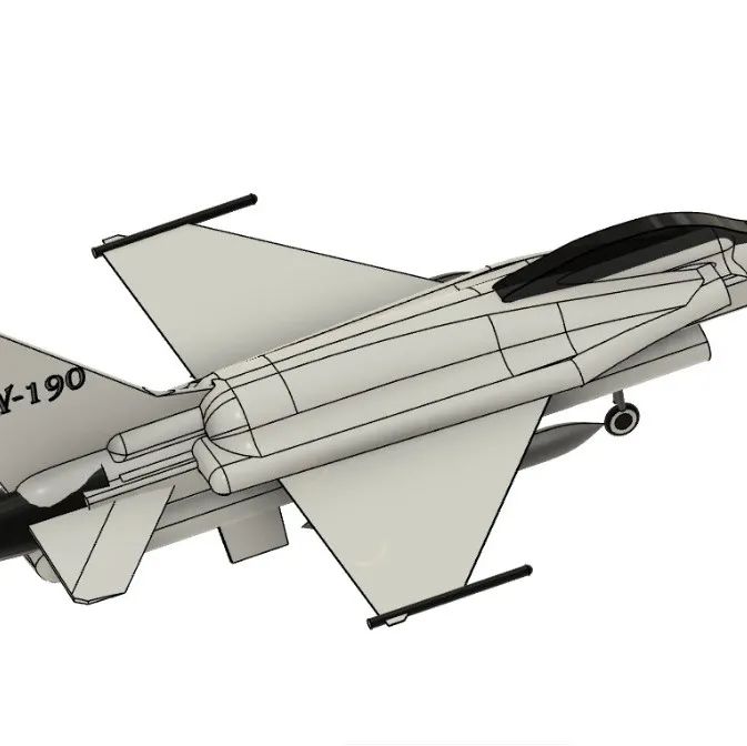 【飞行模型】F-16 Fighting Falcon F16战隼战斗机简易模型3D图纸