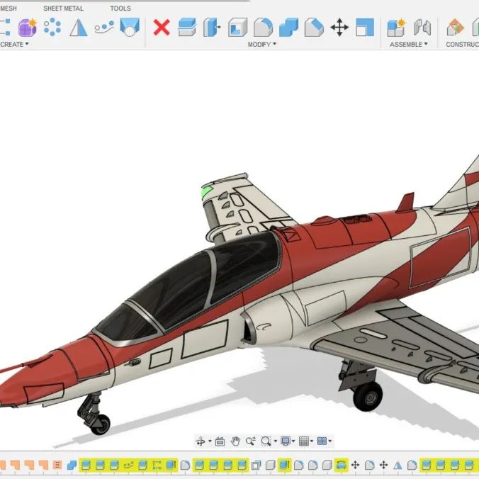 【飞行模型】suryakiran Hawk Aircraft鹰式飞机模型3D图纸 STEP格式