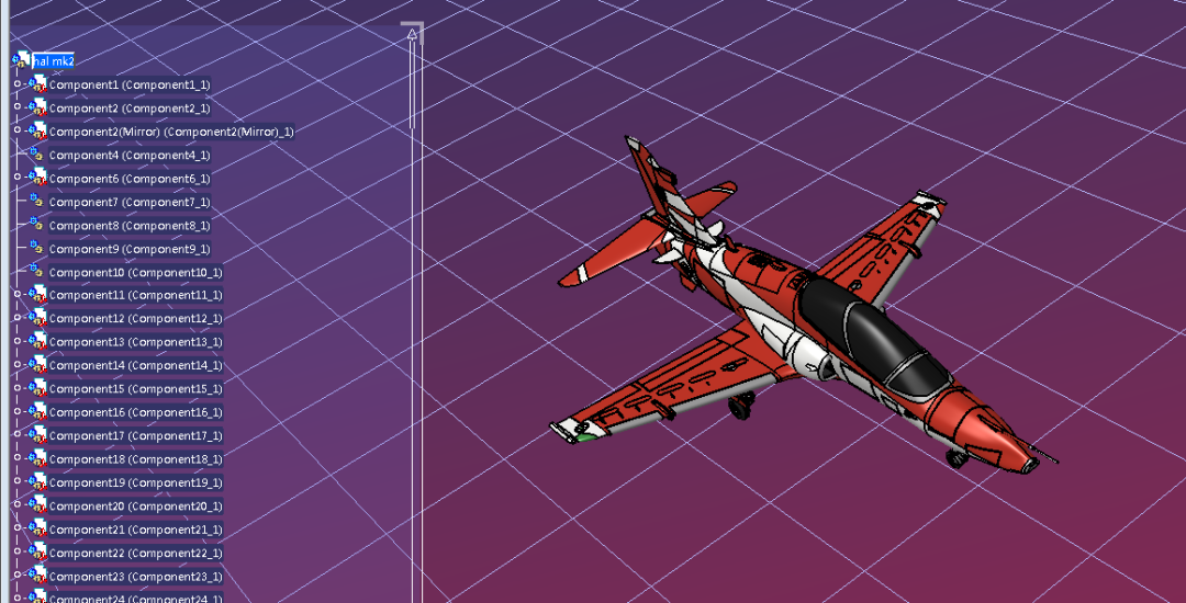 【飞行模型】suryakiran Hawk Aircraft鹰式飞机模型3d图纸 Step格式 科普 通用 仿真秀干货文章