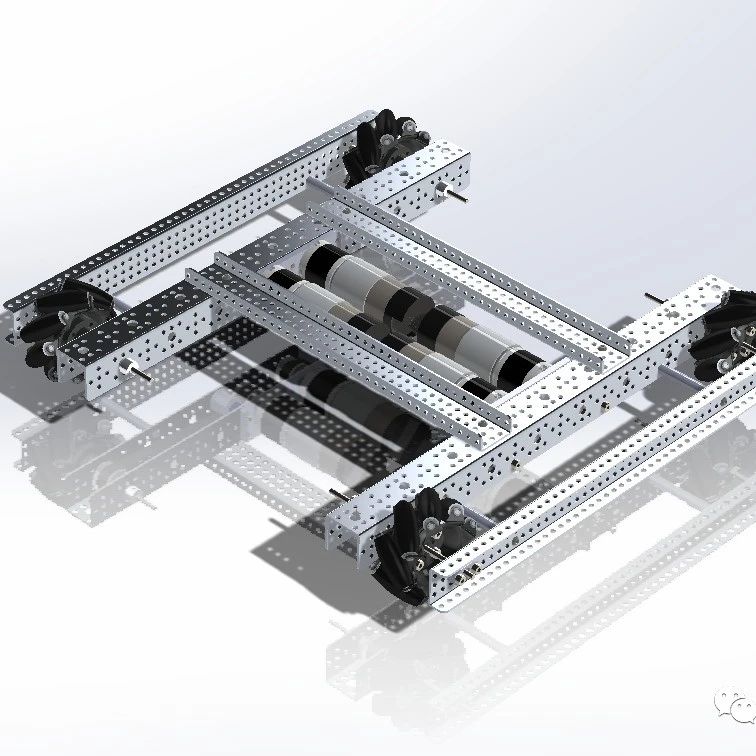 【工程机械】20DP Matrix麦克纳姆轮底盘3D图纸 STEP格式