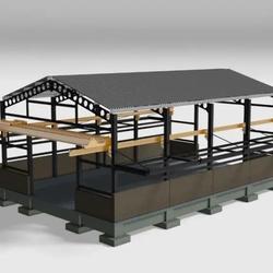 【工程机械】Warehouse for crane吊机仓库结构3D数模图纸