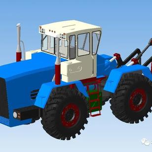 【农业机械】К-710农用拖拉机3D数模图纸 STP格式